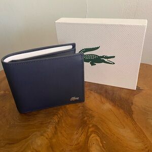 Lacoste Men's Dark Blue Card Holder